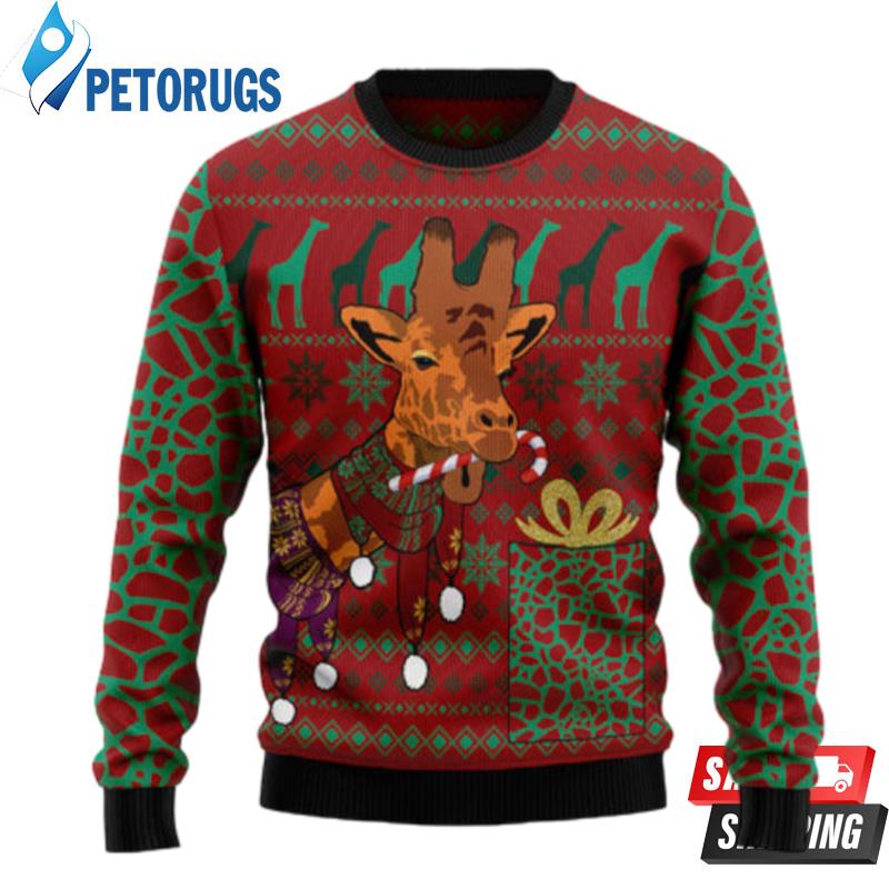 Giraffe Scarves Ugly Christmas Sweaters