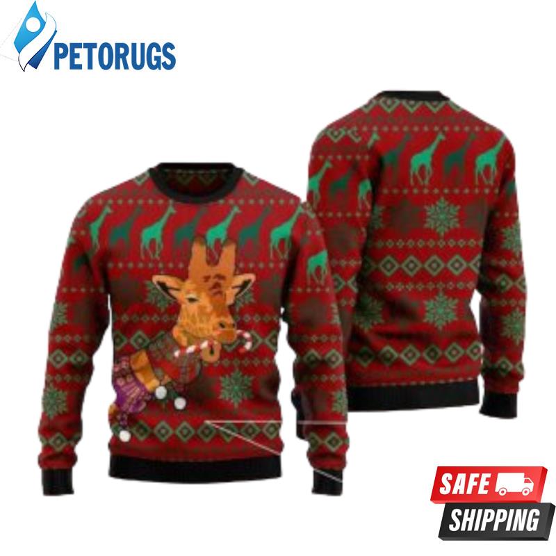 Giraffe Winter Ugly Christmas Sweater Ugly Christmas Sweaters