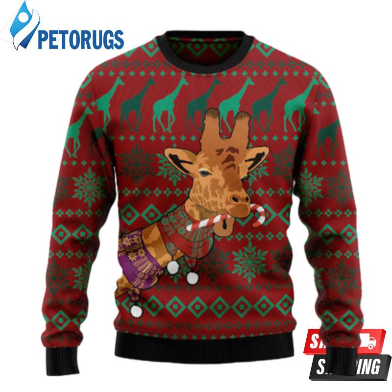 Giraffe Winter Ugly Christmas Sweaters