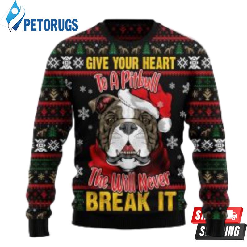 Give Your Heart Pitbull Family Ugly Christmas Sweaters