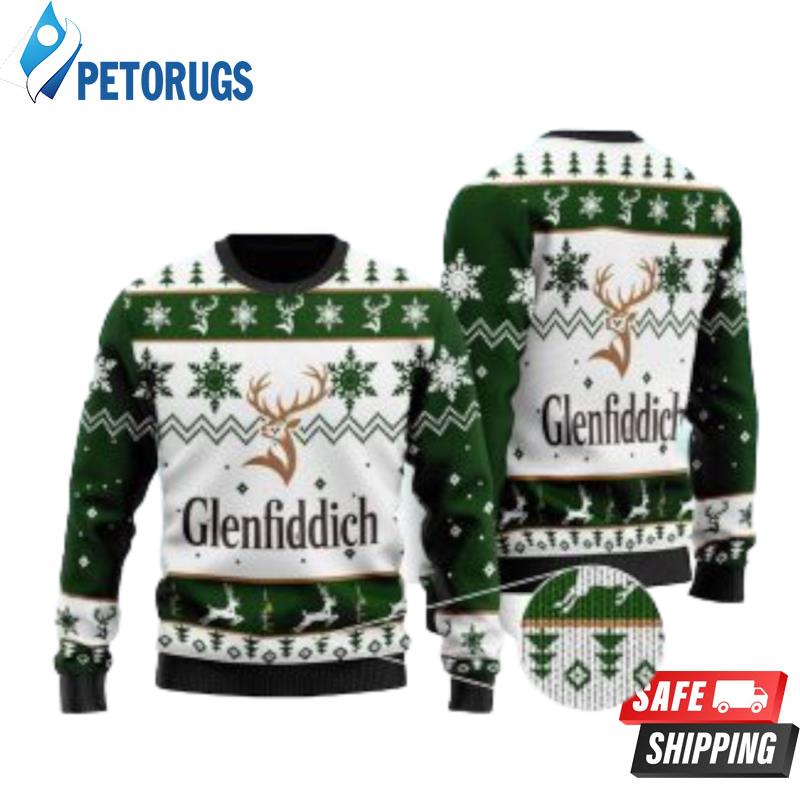 Glenfiddich Whisky Wine Ugly Christmas Sweaters