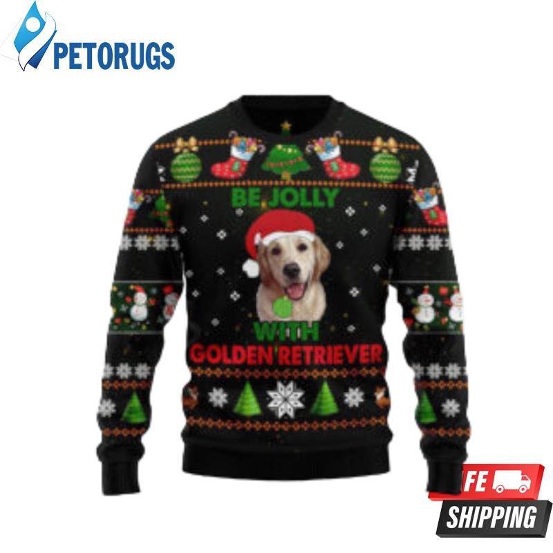 Golden Retriever Be Jolly Dog Lover Ugly Christmas Sweaters
