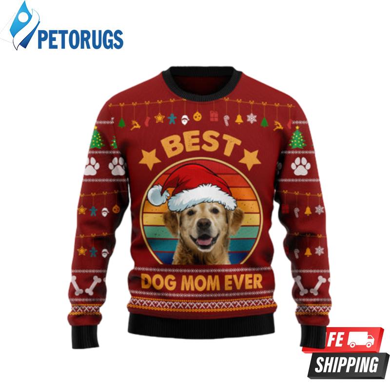 Golden Retriever Best Dog Mom Ever Ugly Christmas Sweaters