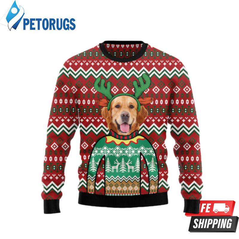 Golden Retriever Christmas Awesome Ugly Christmas Sweaters