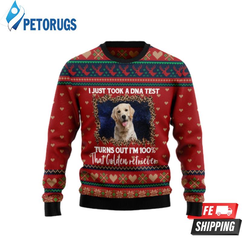 Golden Retriever Dna Ugly Christmas Sweaters
