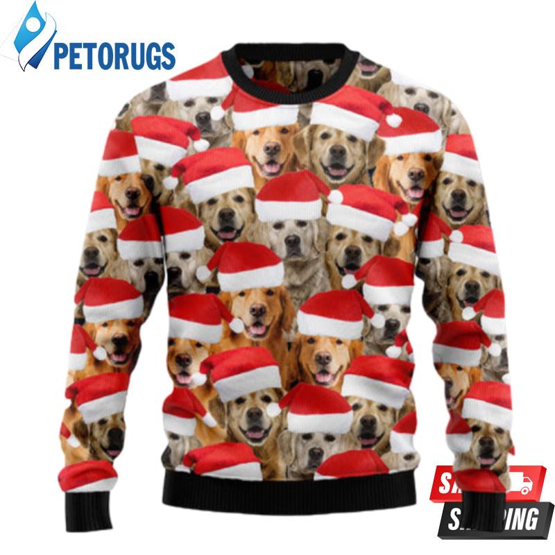 Golden Retriever Group Awesome Ugly Christmas Sweaters