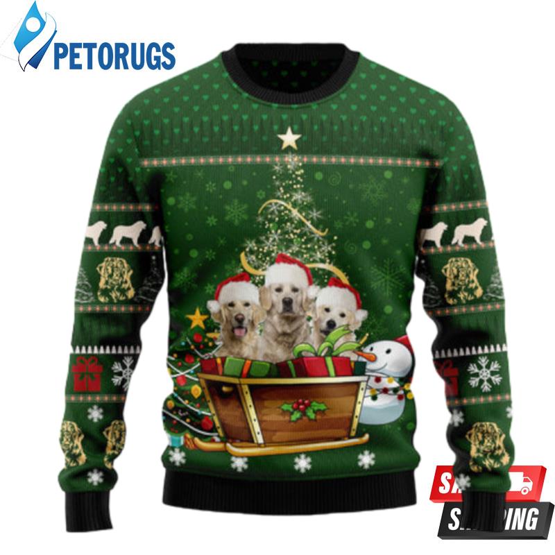 Golden Retriever Group Xmas Ugly Christmas Sweaters