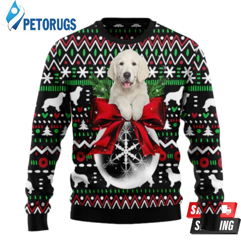 Golden Retriever Xmas Ball Ugly Christmas Sweaters