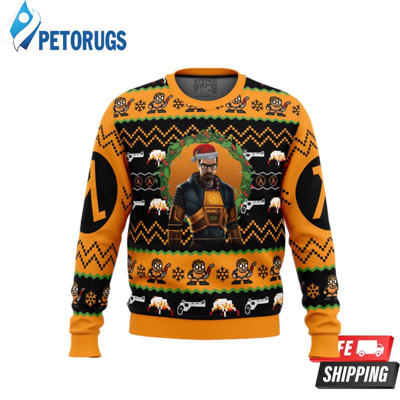 Gordon Freeman Half-Life Ugly Christmas Sweaters