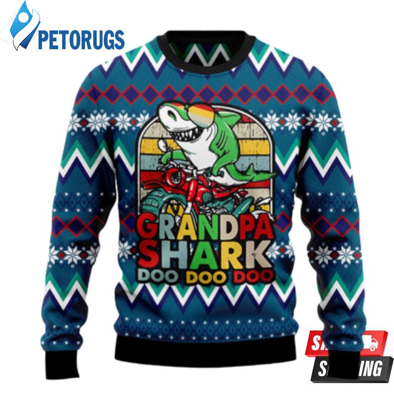 Grandpa Shark Dododo Ugly Christmas Sweaters