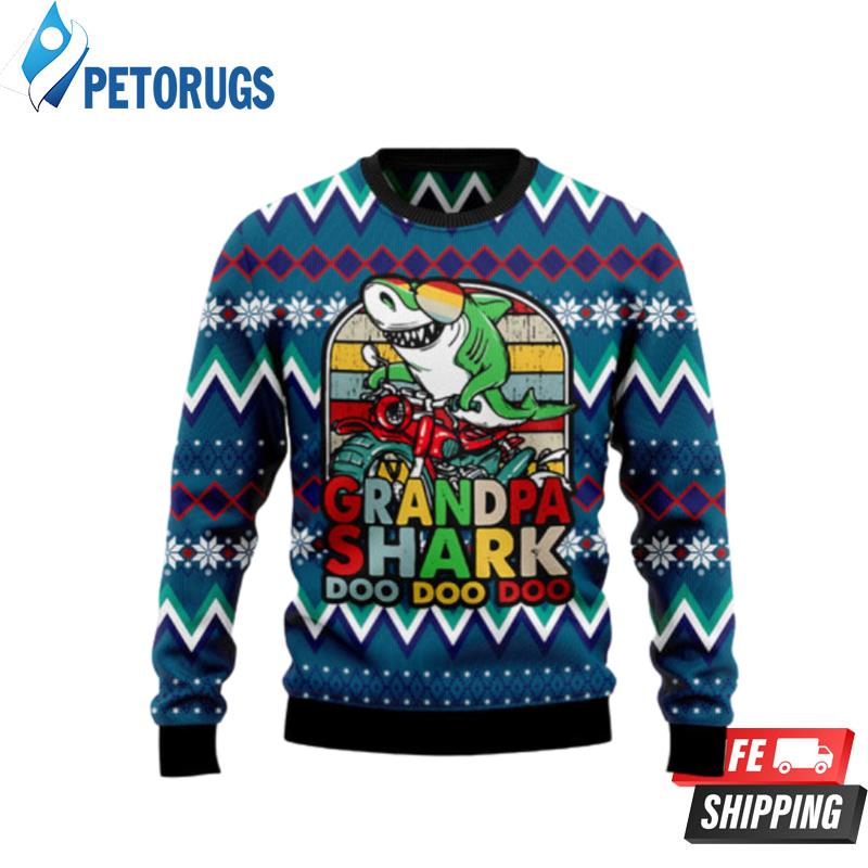 Grandpa Shark Dododo Ugly Christmas Sweaters