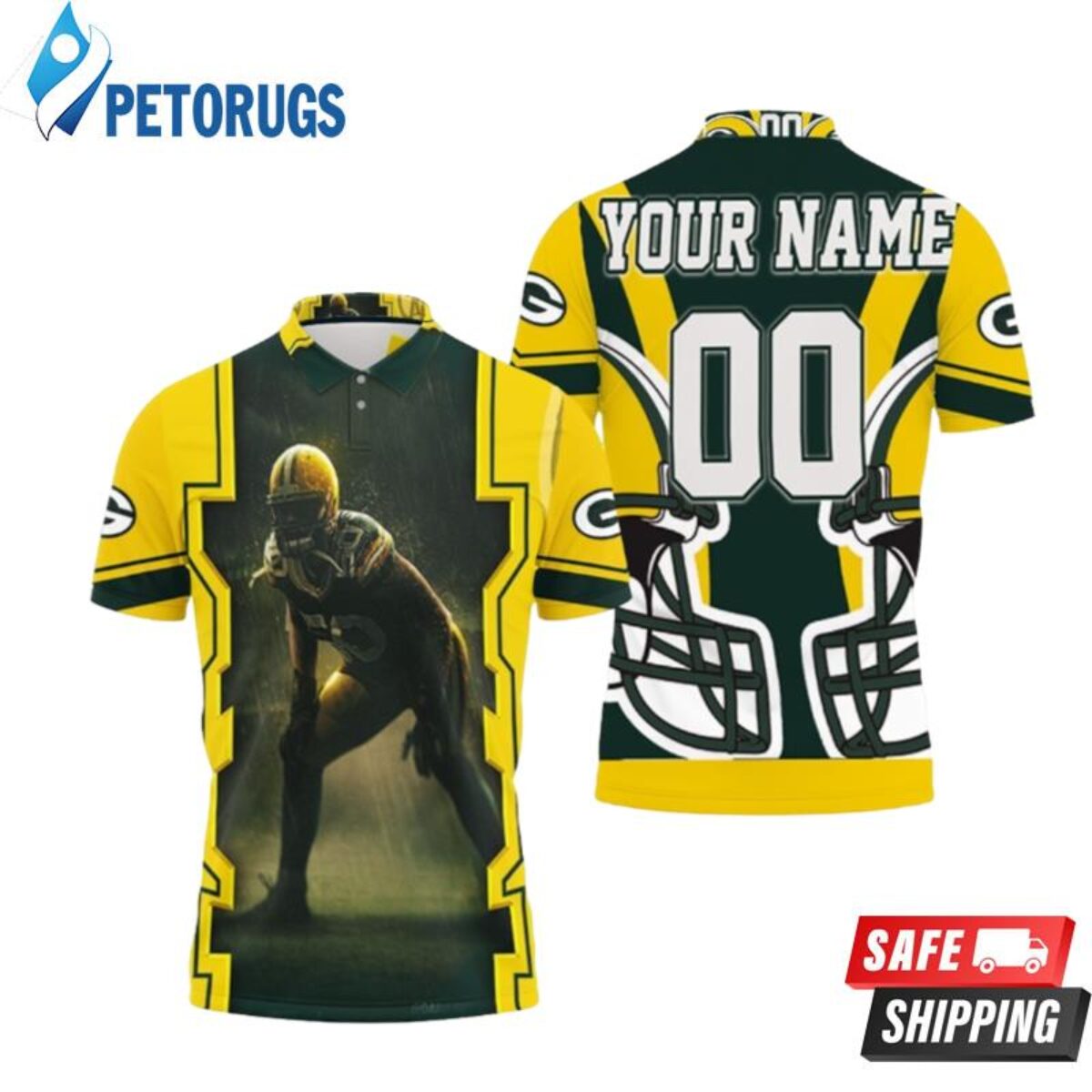 Green Bay Packers Personalized Name And Number NFL 3D Baseball Jersey Shirt  For Fans