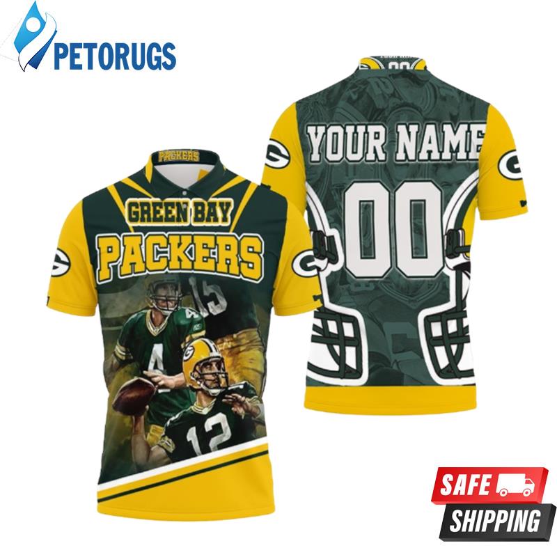 Green Bay Packers Aaron Rodgers Brett Favre Juwann Winfree Great Players Personalized Polo Shirts