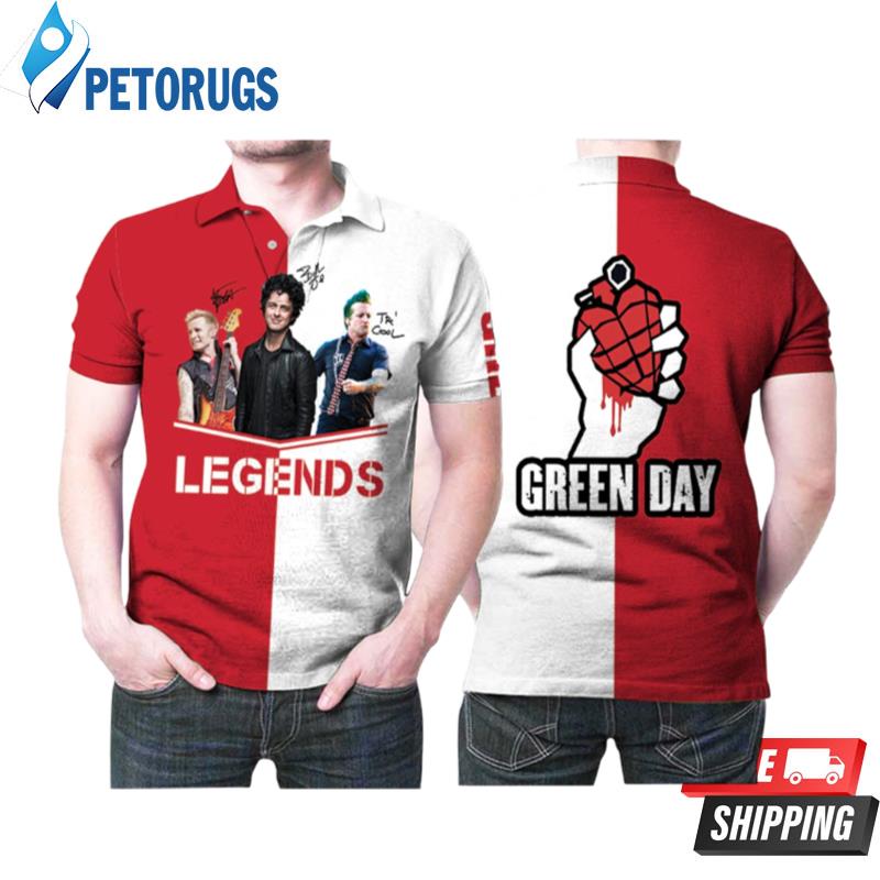 Green Day Grenade Logo Band Legends Signed Printed Gift For Green Day Fan Polo Shirts