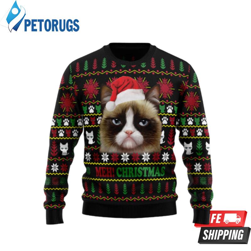 Grumpy Cat Meh Ugly Christmas Sweaters