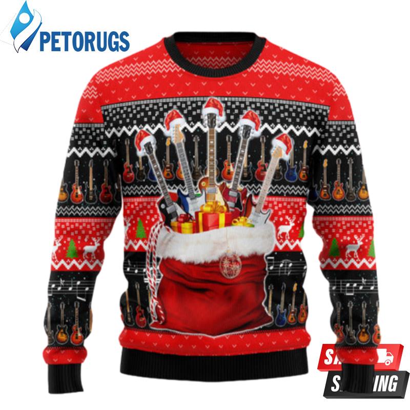 Guitar Xmas D2610 Ugly Christmas Sweater Ugly Christmas Sweaters