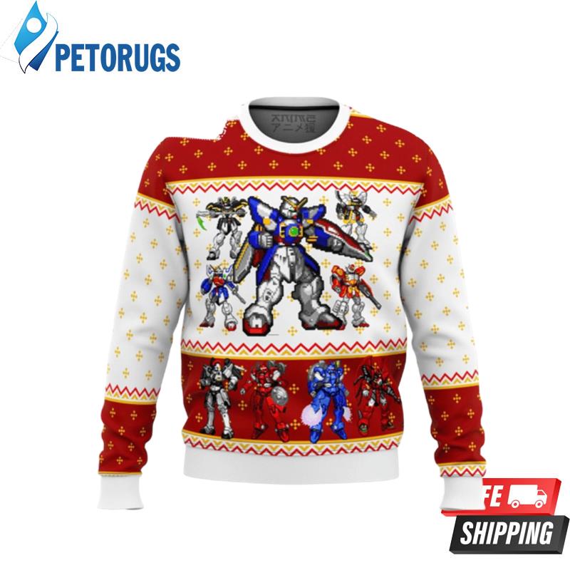 Gundam Helmet Ugly Christmas Sweaters