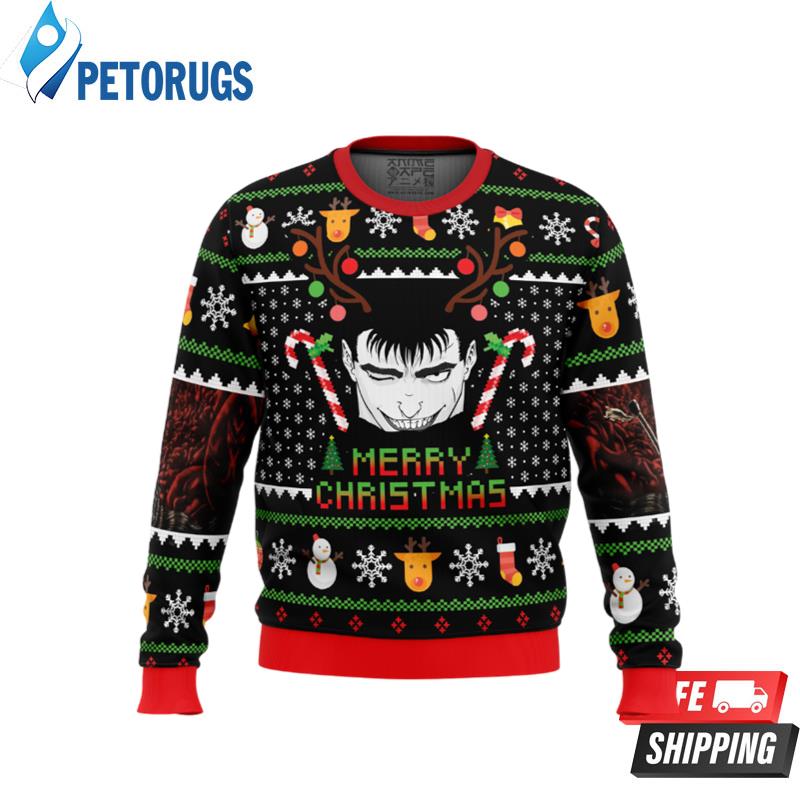 Guts Santa Claus Berzerk Ugly Christmas Sweaters