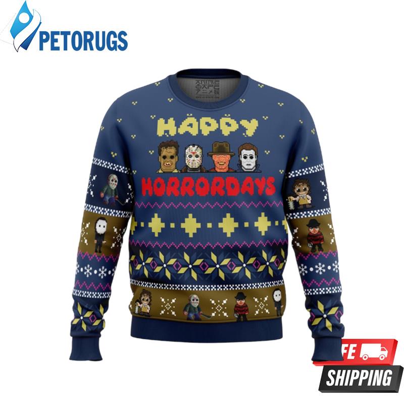 Happy Horrordays Halloween Ugly Christmas Sweaters