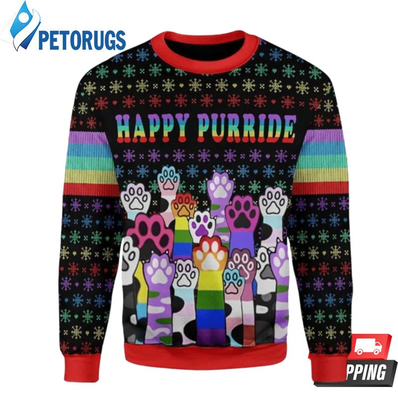 Happy Purride Lgbt Ugly Christmas Sweaters