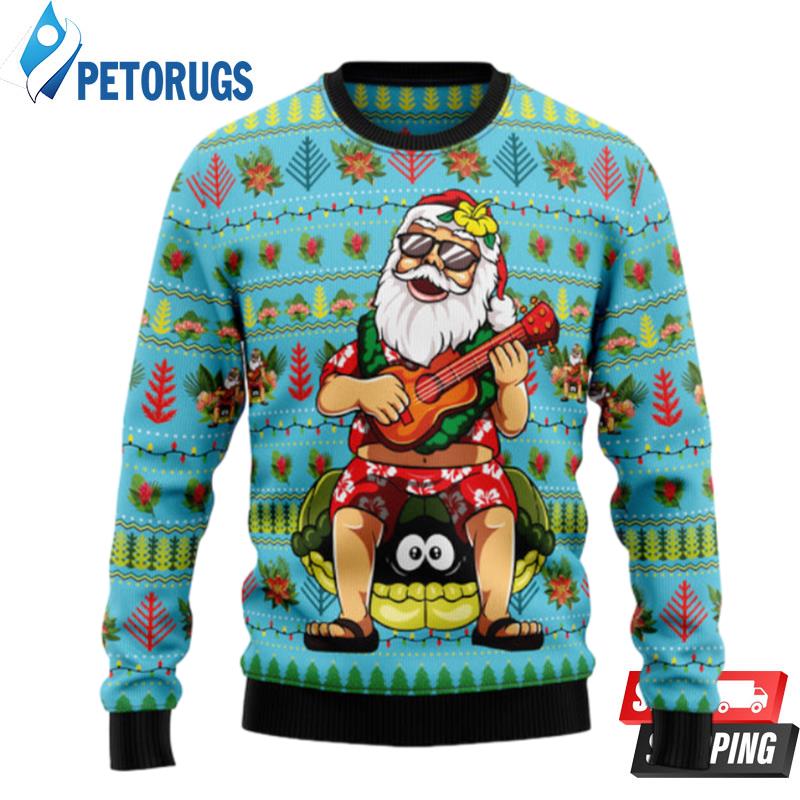 Hawaiian Christmas Santa Claus Ugly Christmas Sweaters