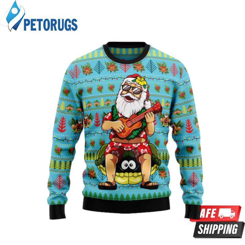 Hawaiian Christmas Santa Claus Ugly Christmas Sweaters