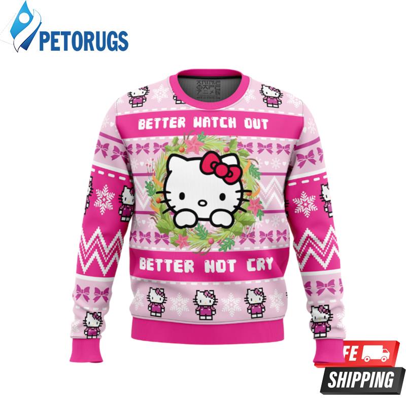 Hello Kitty is Coming to Town Ugly Christmas Sweaters