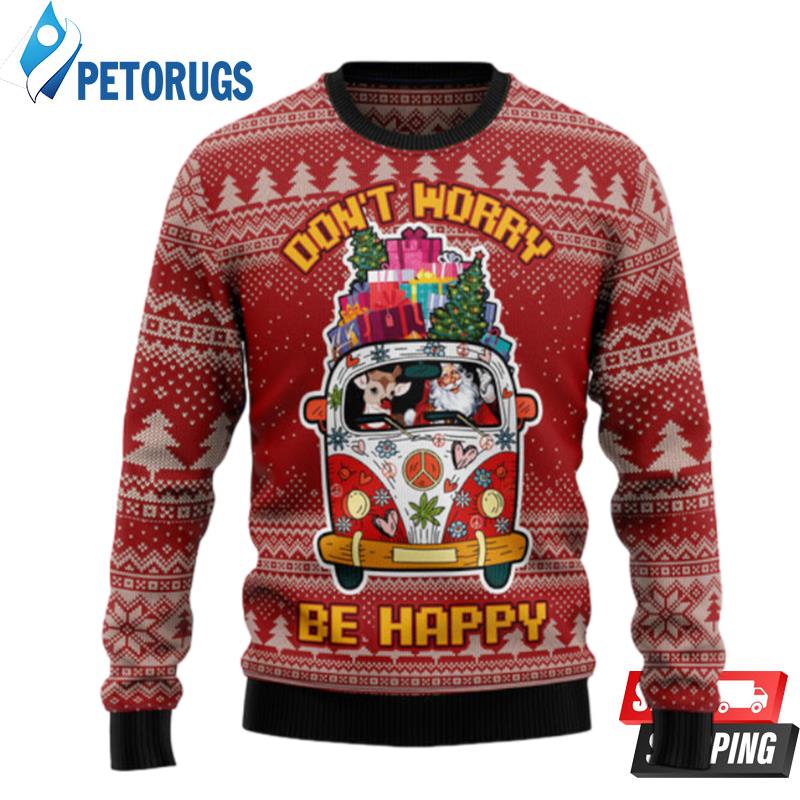 Hippie Car Ugly Christmas Sweaters