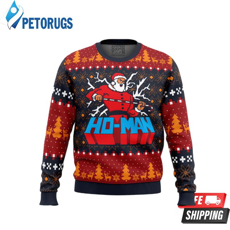 Ho-Man Santa Claus Ugly Christmas Sweaters