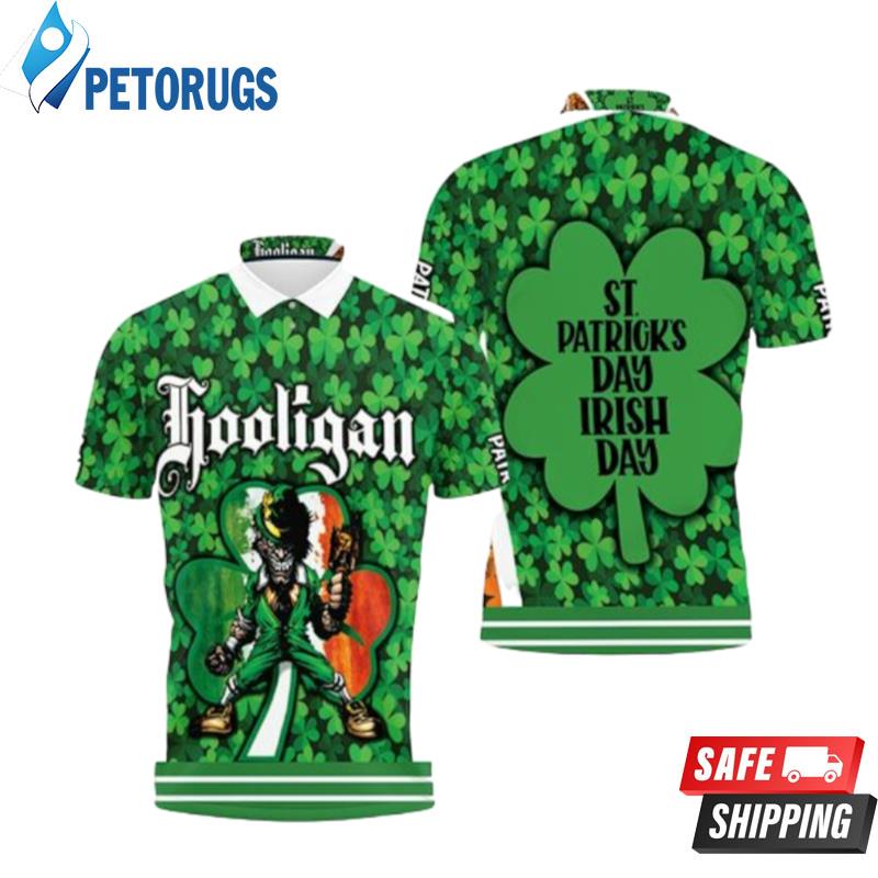 Hooligan Irish Leprechaun Saint Patrick Day Polo Shirts