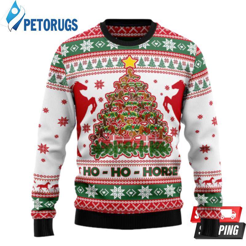 Horse Christmas Tree TY249 Ugly Christmas Sweater Ugly Christmas Sweaters