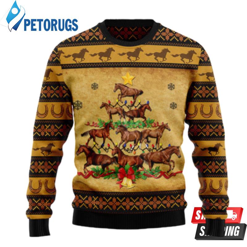 Horse Christmas Tree Ugly Christmas Sweaters