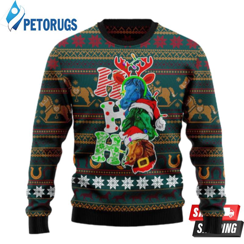 Horse Ho Ho Ho Ugly Christmas Sweaters