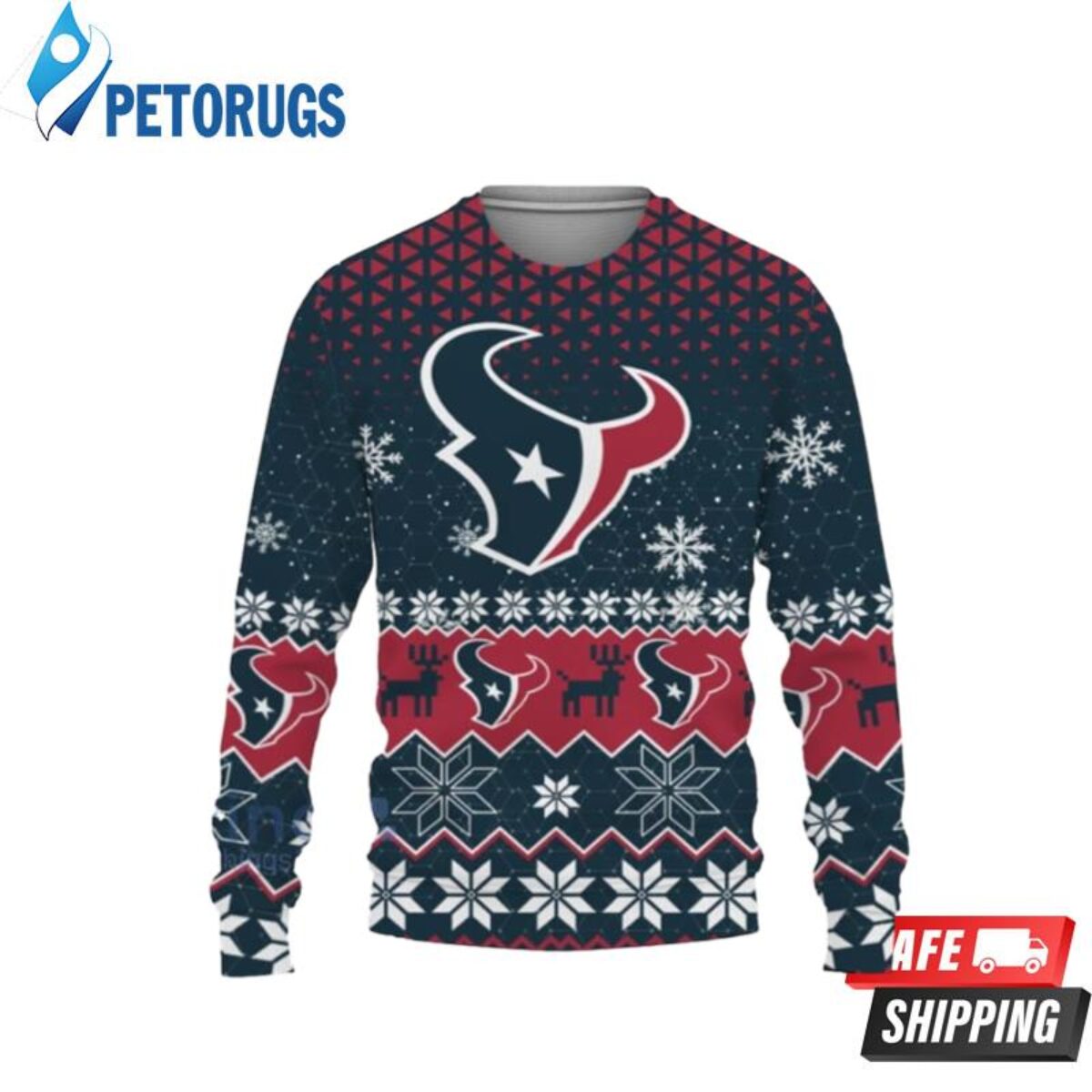 Houston Texans Ugly Christmas Sweater - Peto Rugs