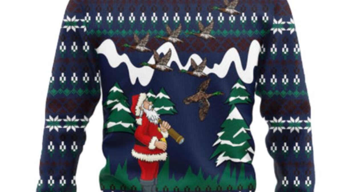 Duck hunting clearance christmas sweater