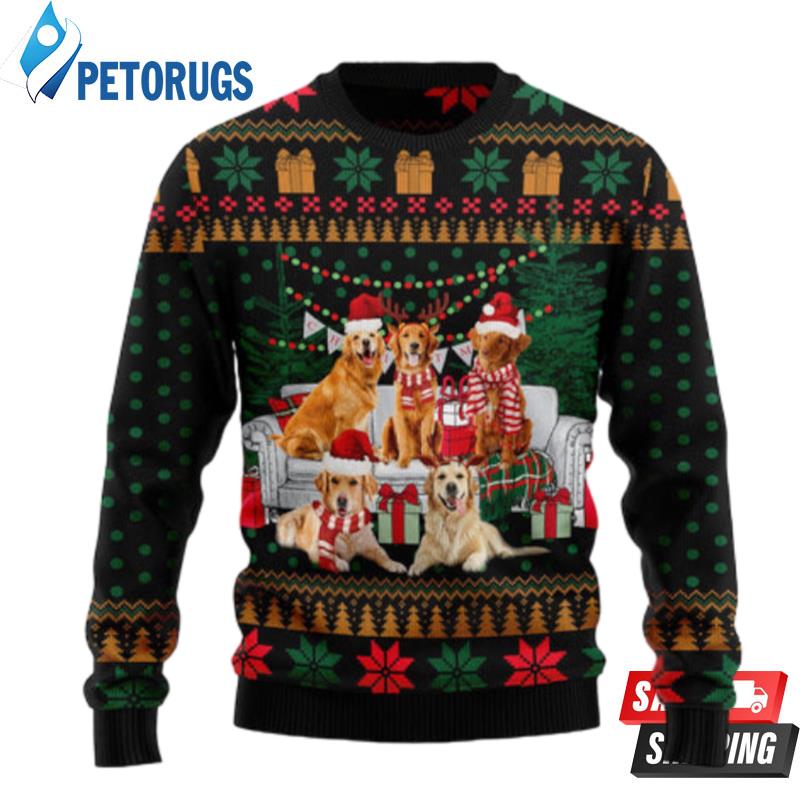 I Am Ready For Christmas Golden Retriever Ugly Christmas Sweaters