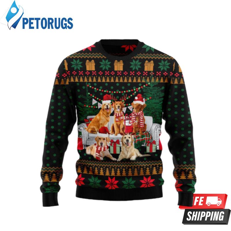 I Am Ready For Christmas Golden Retriever Ugly Christmas Sweaters