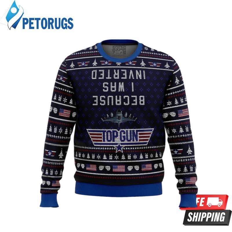 Inverted Top Gun Ugly Christmas Sweaters