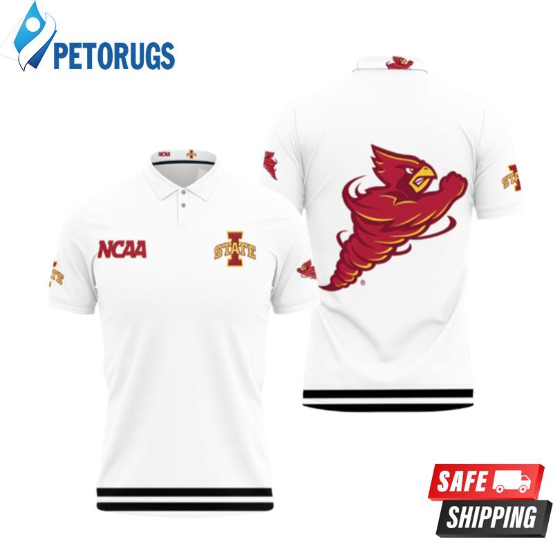 Iowa State Cyclones Ncaa Classic White With Mascot Logo Gift For Iowa State Cyclones Fans Polo Shirts