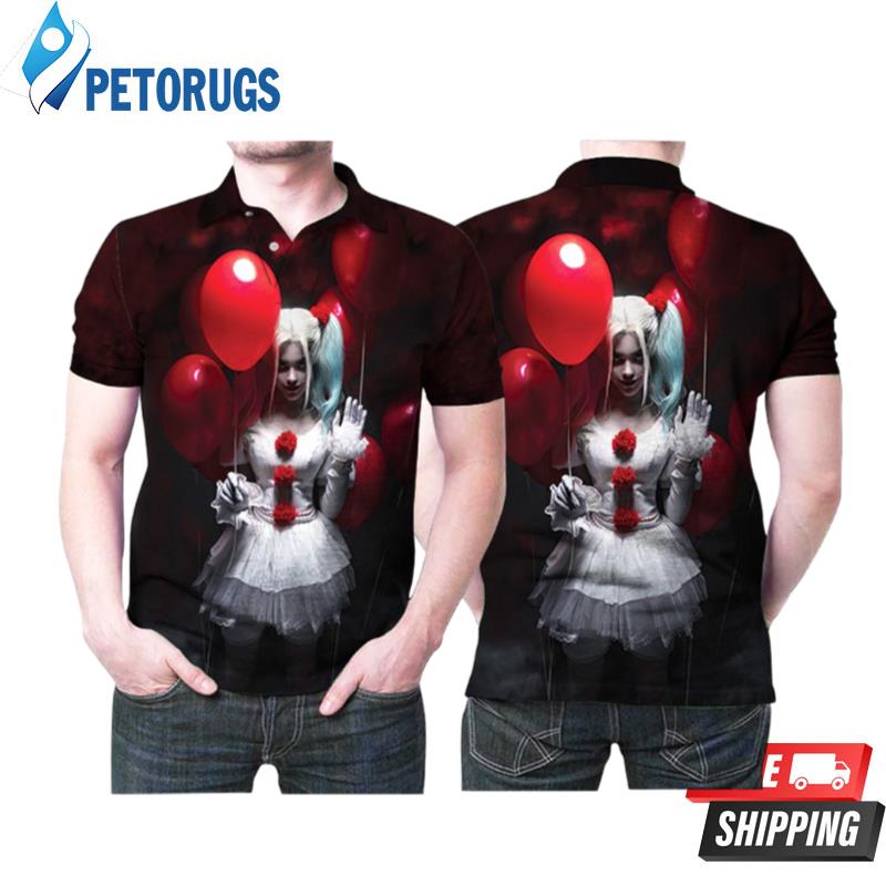 It Harley Quinn Halloween Scary Printed Gift For Harley Quinn Fan Polo Shirts