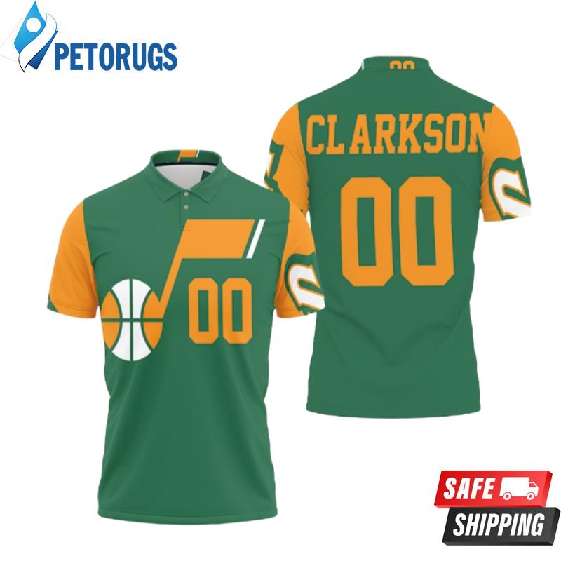 Jazz Jordan Clarkson 2020-21 Earned Edition Green Inspired Polo Shirts