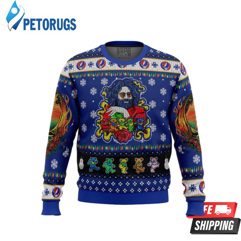 Ugly christmas sweater grateful on sale dead