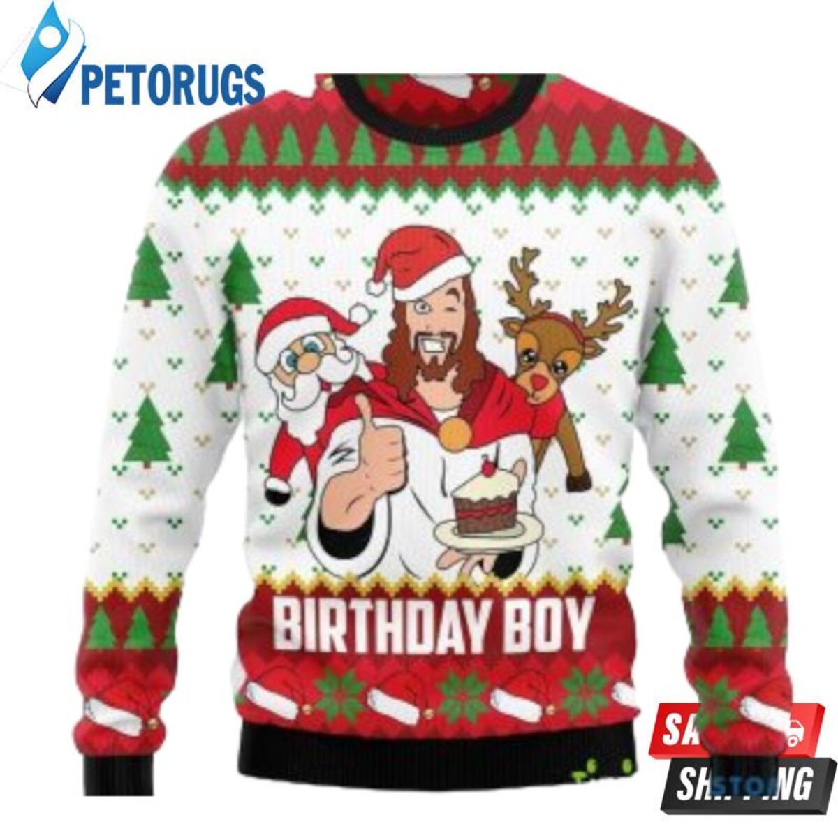 Louis Vuitton Style Black Ugly Christmas Sweater For Dad - Family