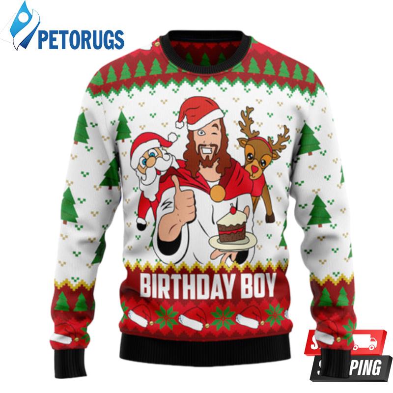 Jesus Birthday Boy Ugly Christmas Sweaters