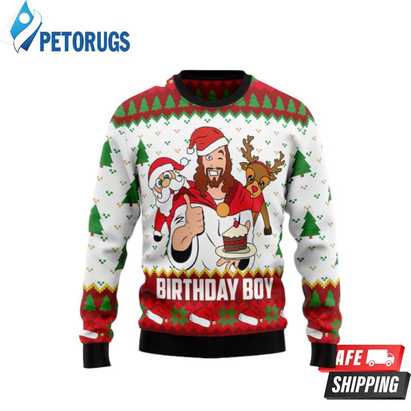 Jesus Birthday Boy Ugly Christmas Sweaters