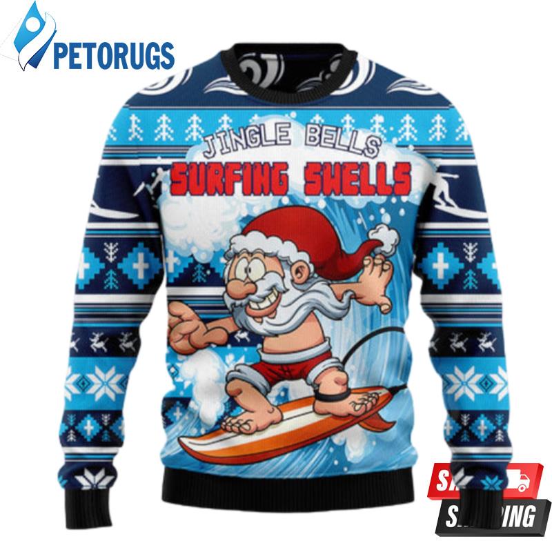 Jingle Bells Surfing Swells HZ92303 Ugly Christmas Sweater unisex womens & mens