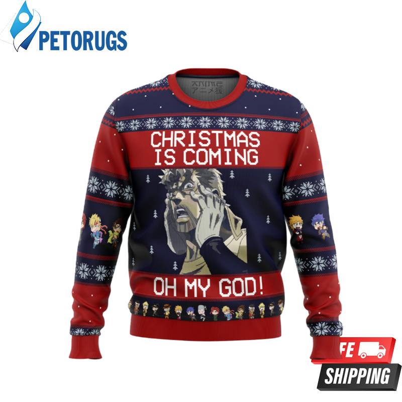 Jojos Bizarre Adventure Joseph Joestar Oh My God Ugly Christmas Sweaters