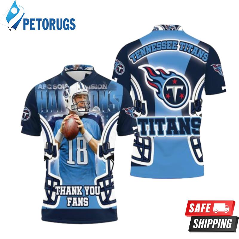 Josh Stewart #18 Tennessee Titans Afc South Division Champions Super Bowl 2021 Polo Shirts