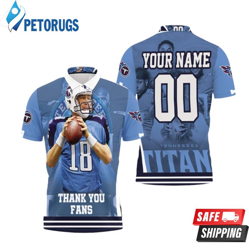 Josh Stewart 18 Tennessee Titans Super Bowl 2021 Afc South Champions Personalized Polo Shirts