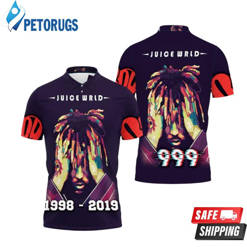 Juice Wrld 999 Emo Rap Hip Hop Color Sketch Polo Shirts